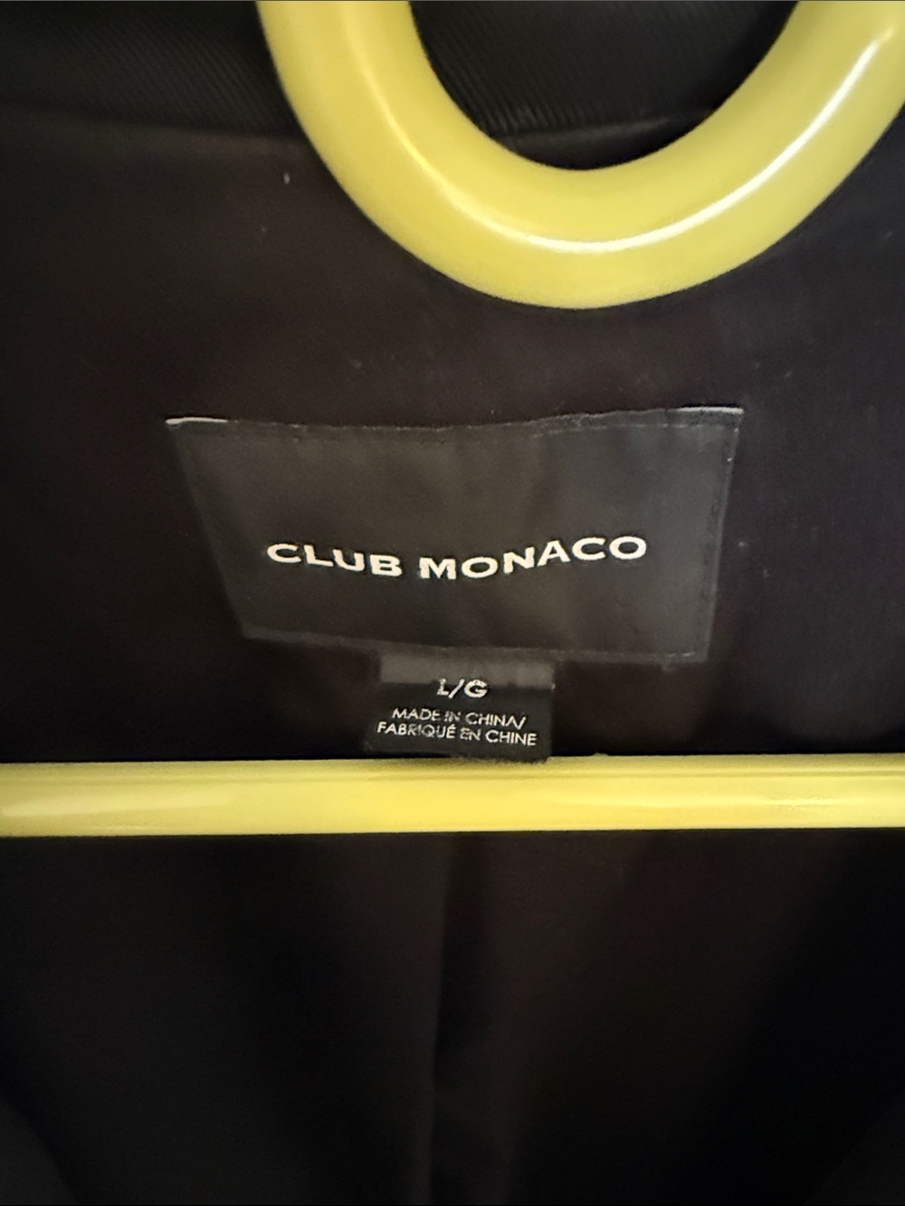 Club Monaco Classic Black Trench Coat - Picture 2 of 3
